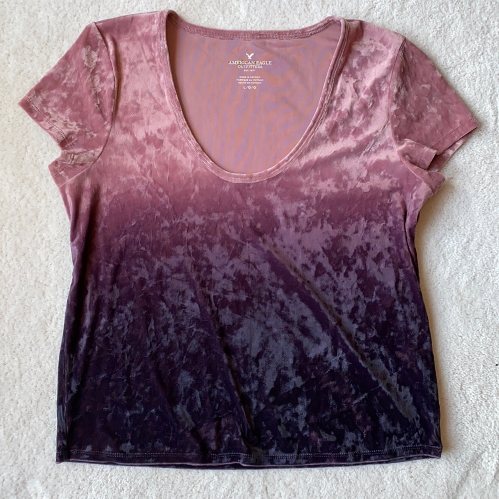 Pink velvet shirt